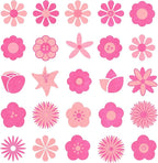 Whaline 18Pcs Felt Fabric Sheets Soft Thick Assorted Pink Craft Felt Pack for DIY Craft Sewing Patchwork Art Projects, 3 Colors, 7.9 x 11.8 Inch