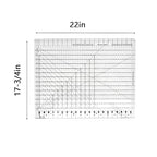 Slotted Quilting Rule, 17-3/4in x 22in, XL Quilting Rulers and Templates, Non-Slip Grip Extra Large Acrylic Fabric Strip Cutting, Sewing, Crafting, Patchwork Ruler & Template