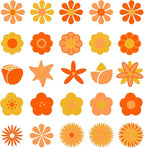 Whaline 18Pcs Fall Felt Fabric Sheets Soft Thick Assorted Autumn Thanksgiving Orange Craft Felt Pack for DIY Craft Sewing Patchwork Art Projects, 3 Colors, 7.9 x 11.8 Inch