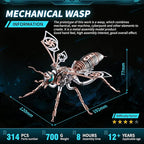 3D Puzzles for Adults, Metal Model Kit Wasp Mechanical Puzzle for Adults/Teens, DIY Creative Craft Gifts Kits Difficult Assembled 3D Puzzle for Family Time, Home Decor (Rosegold)