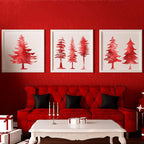 8 Pieces Pine Tree Stencils Art Painting Templates Stencils for Painting on Wood Winter Holiday DIY Wall Floor Decor Supplies (6 x 6 Inch)
