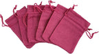 Palmhomee Pack of 25 Burlap Gift Bags with Drawstring Linen Jewelry Pouches Wedding Hessian Jute Bags for Birthday and Treat Pouches Party Wedding Favors Gift (2.8x3.6 Inch, Fuchsia)