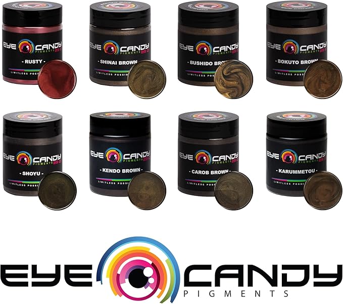 Eye Candy Premium Mica Powder Pigment “Shinai Brown” (50g) Multipurpose DIY Arts and Crafts Additive | Woodworking, Epoxy, Resin, Bath Bombs, Soap, Nail Polish, Lip Balm (Shinai Brown, 50G)