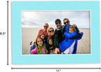 Pack of 25 Acid Free 8.5x11 Mats Bevel Cut for 7x9 Photos - Aquamarine Blue Precut Matboards With Backing Boards and Clear Photo Mat Bags For Pictures, Photos, Framing - 4-ply Thickness