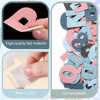 Breling 310 Pieces Felt Bulletin Board Letters Sticker with Number, 2" Bulk Self Adhesive ABC Upper Lowercase Sticky Letter for Christmas Gift Poster Bulletin Board Classroom(Dark Color)
