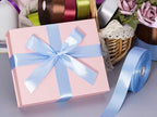 1 Inch Sky Blue Solid Satin Ribbon, 50 Yards Craft Fabric Ribbon for Gift Wrapping Floral Bouquets Wedding Party Decoration