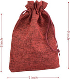 Palmhomee Pack of 25 Burlap Gift Bags with Drawstring Linen Jewelry Pouches Wedding Hessian Jute Bags for Birthday Jewelry and Treat Pouches Party Wedding Favors Gift Art and DIY Craft (7x9 Inch,