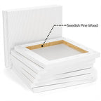 GOTIDEAL Stretched Canvases for Painting, 24x36" Inch Set of 2, Primed White - 100% Cotton Blank Art Large Canvas Boards for Painting for Acrylic Pouring, Oil Paint Dry & Wet Art Media