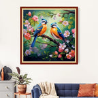 Artvxeay Cross Stitch Kits Stamped Full Range of Embroidery Kits for Beginners Adults 11CT Pattern Stitch Embroidery Kits Needlepoint Kits DIY- (Cute Birds and Flowers 18x18 inch)