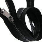 #5 Metal Zippers by The Yard Bulk 2 Yards Black Tape with 10 pcs Sliders Black Nickel Teeth Handmade Zipper for Sewing Craft Bag Backpack, Wallets, Purses Leekayer