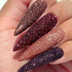 6 Colors Holographic Nail Art Glitter, Ultra Fine Metallic Shining Glitter Dust, Retro Champagne Golden Reflective Sugar Dipping Pigment for DIY Gel Polish Nail Art Decoration, Resin Craft