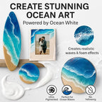 Ocean White Epoxy Resin Pigment Paste XL (191g/6.7oz) – High Concentration Dye for Epoxy & UV Resin, Opaque White Pigment for Ocean Waves, Lacing, Cells, 3D Flower Coasters & Epoxy Art