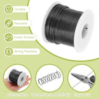 MECCANIXITY 12 Gauge Anodized Aluminum Craft Wire Bendable Bonsai Training Wire 98 Feet 2mm for Sculpting Crafts Wreath Floral Beading Jewelry Making, Black