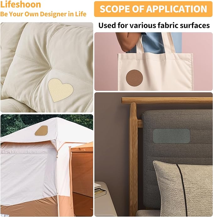 Fabric Repair Patches, Canvas Self-Adhesive Fabric Patches Tape Durable, DIY Large Canvas Repair for Sofa, Couches, Furniture, Chair, Clothing （3.5X79 Inch, Blue Grey）
