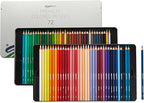 Amazon Basics Colored Pencils for Coloring and Drawing, Premium, Soft Core, Back to School Supplies, 72 Count (Pack of 1), Multicolor