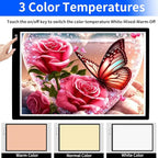 Luxjoyful A1 Extra Large Light Board for Diamond Painting,LED Rechargeable Light Pad with Built-in 6000mAh Battery,3 Color Stepless Dimming,Light Box for Tracing,Diamond Painting,Drawing,Vinyl Weeding