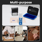 Premium Stamp Ink, Quick-Drying & AP-Certified Non-Toxic Refill Ink for Self-Inking Stamps, Date Stamps and Stamp Pads (Blue, 2oz)