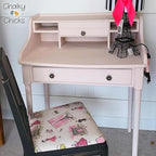Chalky Chicks All-in-One Chalk Paint for Furniture or Cabinet - 4 Fl Oz - Matte Finish Paris Pink for Metal, Wood Furniture Paint - No Sanding All-in-One for Home Decor & Crafts, USA Made