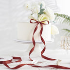 HUIHUANG Rust Satin Ribbon 1/2 inch X 50 Yards Continuous Rust Red Double-Faced Satin Ribbon for Gift Wrapping, Bows, DIY Crafts, Flower Bouquet, Wedding Bridal Shower Decor, Flower Crowns