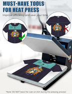 Vowlove Tshirt Ruler Guide for Vinyl Alignment - T Shirt Measure Rulers Guide, Shirt Measurement Centering Tool Heat Press Screen Printing V-Neck Embroidery Accessories Sublimation Blanks Product