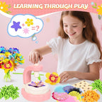 Fabric Flower Bouquets Toys - Arts & Crafts for Kids,Educational Toys for 4 5 6+ Year Old Girls,DIY Toddler Craft Kits for Girls Ages 4-6,Build Your Flower Bouquet, Ideas Birthday Gifts for Girl