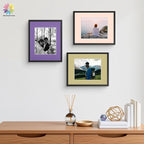 Mat Board Center, Pack of 50, 11x14 for 8x10 Mix Color Mat Kit - Acid Free, 4-ply Thickness, White Core - Includes Backing Boards and Clear Bags - for Pictures, Photos, Framing