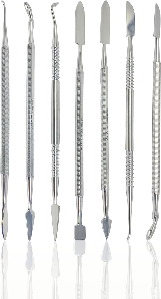 CYNAMED Stainless Steel Spatula Wax & Clay Sculpting Tool Carver Set (7PK)