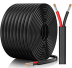 10 Gauge Wire, 10 AWG 2 Conductor Electrical Wire, Flexible/Oxygen-Free Tinned Copper/Stranded PVC 10/2 Cord for Automotive, Marine, LED Strips, Solar, RV, Lighting (50FT)