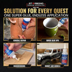 Starbond 4 oz Medium CA Glue with 6 oz Activator Bundle, Premium Cyanoacrylate Super Glue, for Quick Repair, Woodworking, Woodturning, Hobby Models