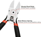 BOENFU 6 Inches Wire Cutters Heavy Duty Snips Flush Cut Side Cutters Pliers Metal Cutting Tool for Crafting, Floral, Artificial Flowers, Chicken Wire, Electrical, 1 Pack