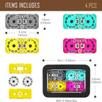 4Pcs MTG Life Counter Twin Digits with Metal Box, Tracker Life Counter for Board Games, Compatible with Magic The gatering Accessories RPG D&D CCG TCG Tabletop Board Games