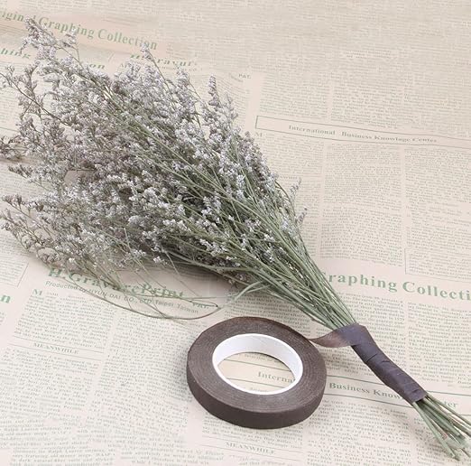 4 Rolls Floral Tape 1/2" Wide 30 Yards/Roll Floral Tapes for Bouquet Stem Wrap and Flowers Making Craft Projects (Brown)