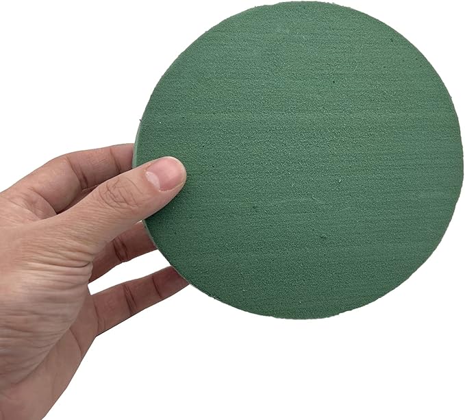 5 Pcs Floral Foam, Dry Wet Floral Foam Bricks Round for Artificial Flowers, 6.3 Inch