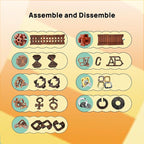 9pcs Difficulty Puzzles Gift for Adults, Teens, and Kids Brain Teaser Puzzles Game Desk Toys