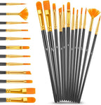 Caliart Acrylic Paint Set with 12 Brushes, 36 Colors (59ml, 2oz) Art Craft Paints Gifts for Artists Adults Beginners Painters, Halloween Pumpkin Canvas Ceramic Rock Painting Kit Art Supplies