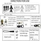 JOSDIOX 255-Piece Zipper Repair Kit – Replacement Sliders (#3, #5, #8), Install Pliers Tool, and Zip Extension Pulls for Jackets, Luggage, Backpacks, Tents, and Sleeping Bags