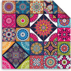 Origami Paper Kit 100 Sheets 70GSM 6 Inch Square Double Sided Color 100 Vivid Solid Colors for Hand Crafts Origami Paper Arts Creativity. Bohemian Blossom