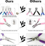 4 Pack Jewelry Making Pliers Tools Set, Jewelry Making Needle Nose Chain Nose Round Bent Pliers Wire Cutter for Bracelet Beading DIY Craft Jewelry Making Supplies
