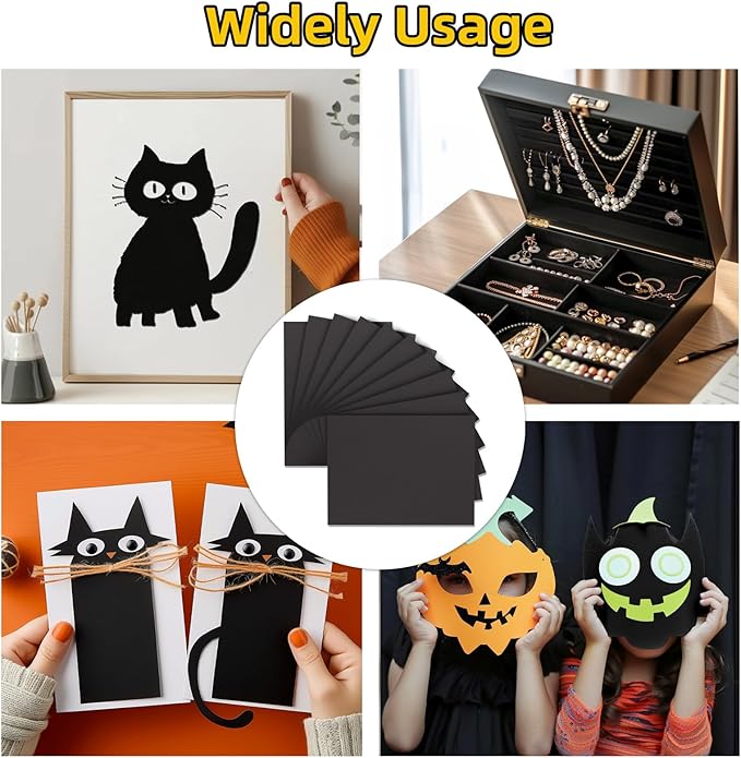 MEARCOOH Black Foam Sheets Crafts 9x12 Inch 2mm Eva Craft Foam Paper for Crafts Project Preschoolers Classroom Scrapbooking DIY Cosplay(10 Sheets)