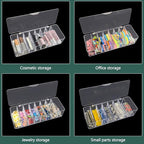 DUOFIRE 2 Pcs Cord Organizer with 16 Cable Ties, Clear Acrylic Cable Organizer Charger Organizer Electronics Organizer with Lid for Home Office Desk Organizers and Accessories
