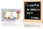 Letter Board Letters Only,850 PRE-Cut Characters (3/4 Inch,in 5 Colors) with Sorting Tray,Felt Letter Board Letters (Choice C)