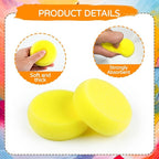27 Pack Round Painting Sponge, 2.9 Inch Pottery Sponges, Yellow Synthetic Artist Sponges, Clay Sponge for Art Crafts, Pottery Making, Ceramic Decoration, DIY Projects and Daily Use