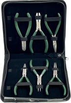 Premium 7-Pcs Jewelers Pliers Set Jewelry Tools Kit -Jewelry Making Pliers Tools with Needle Nose Pliers/Chain Nose Pliers, Round Nose Pliers, Nylon Jaw Pliers, Wire Cutter, Bent Nose Pliers With Case