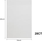 Aida Cloth 28 Count Cross Stitch Fabric,19×28inch (28CT,White)