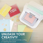 Manual Die Cutting Machine, Embossing Machine 6'' Opening Size for Cardmaking, Scrapbooking, and DIY Crafts – Complete Set with A5 Die Cuts, Embossing Folders, Plates, Clear Stamps