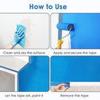 Blue Painters Tape 1 Inch Bulk, 48 Roll Painting Tape Blue Masking for Painting Wall DIY Edge, Paint 0.94 Inch 55 Yards X 48 Rolls 2640 Total Yards
