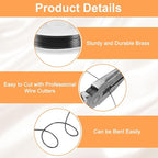 HARFINGTON 30ft Jewelry Wire, 26 Gauge (0.4mm) Brass Craft Soft Metal Tarnish Resistant Copper Beading Wire for Jewelry Making Supplies Crafting, Black