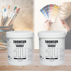 SNOWSUN Basics Titanium White Acrylic Paints, Large Bulk Acrylic Paint (42.4 oz, 1000ml) Non Toxic Gloss Heavy Body Art Paint for Multi-Surface, Ideal for Canvas Wood Ceramic Fabric and Nail Art Leather, Stone Craft, for Artists & Beginners