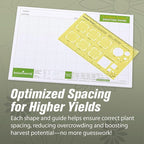 Garden Tutor Square Planning & Drafting Kit – Plan High-Yield Vegetable Gardens with Durable Stencil, Graph Paper & Guide for Grid or Row Designs