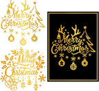 ORIGACH 2 PCS Merry Christmas Hot Foil Plate for Card Making DIY Scrapbooking Paper Decor Embossing Foil Handmade Craft